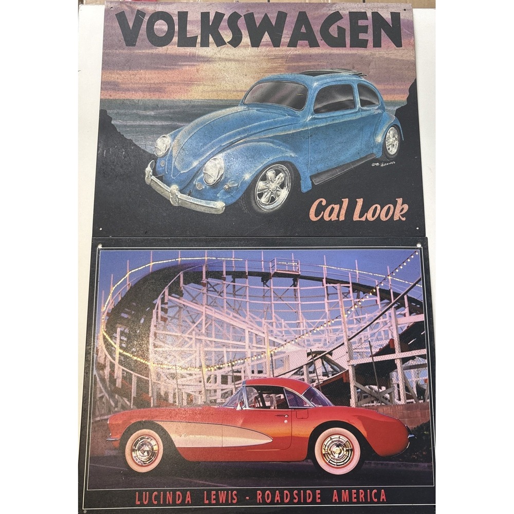 Volkswagen California Metal Sign Vintage Hutchings '98 Lucinda Lewis 2001 Chevy
